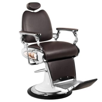 Gabbiano Moto Style Fotel barberski brązowy dostępny w 48H