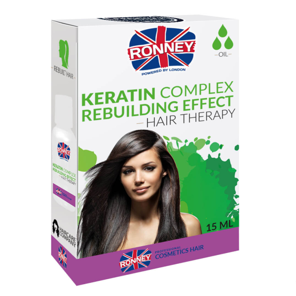 RONNEY Hair Oil Keratin Complex Oil odbudowujący olejek do włosów 15ml