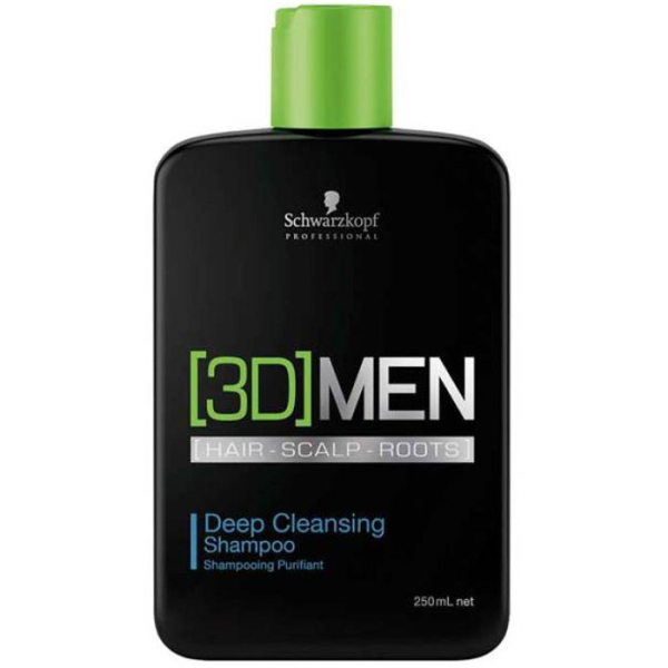 Schwarzkopf 3D Men Deep Cleasing szampon oczyszczający do włosów przetłuszczających się 250ml