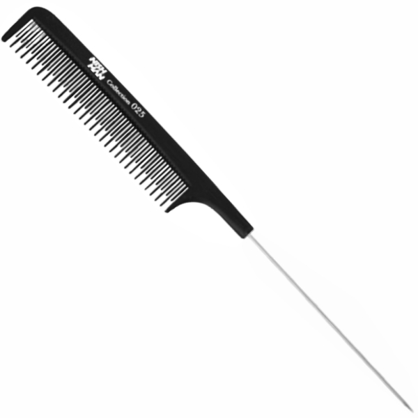 Nishman 025 Grzebień barberski do włosów ze szpikulcem metalowym