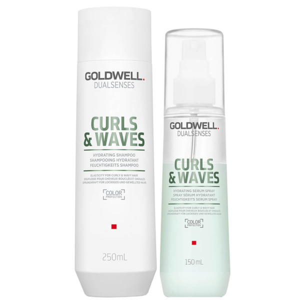 Goldwell Dualsenses Curls&Waves - zestaw nawilżający do włosów kręconych serum 150ml i szampon 250ml