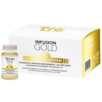 Tahe Infusion Gold Anti-Frizz System (C) ampułki przeciw puszeniu się włosów 5x10ml