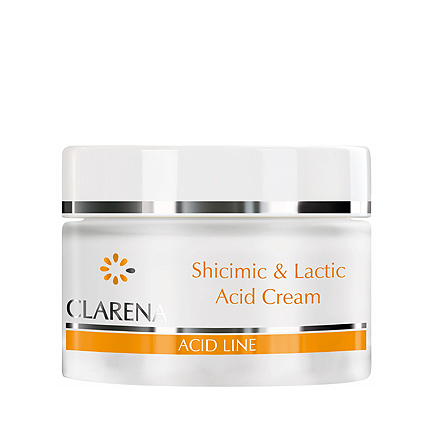 Clarena Shicimic & Lactic Acid Cream krem nawilżający z kwasami 50ml