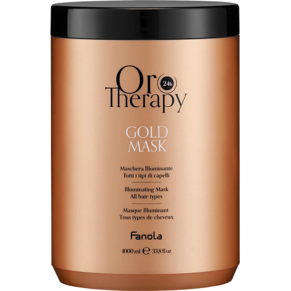 Fanola Oro Therapy Gold Maska rozświetlająca do włosów z olejkami 1000ml