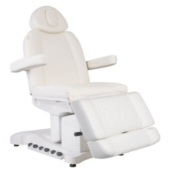 Activ Azzurro Fotel 708B Exclusive, fotel kosmetyczny elektryczny biały, dostępny w 48h