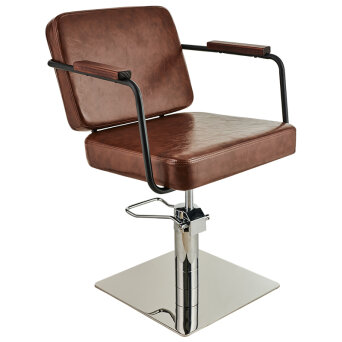Ayala ENZO Fotel fryzjerski, brązowy na bazie kwadrat dostępny w 48H