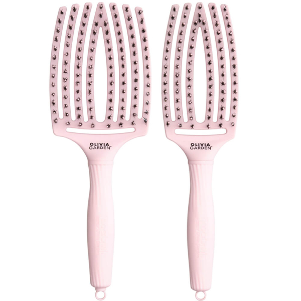 Olivia Garden Finger brush Pastel Pink Szczotka do rozczesywania włosów rozmiary M, L