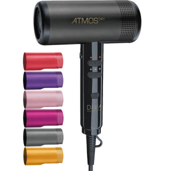 Zestaw Diva Atmos Dry Suszarka do włosów z dyfuzorem czarna 2000W + wymienna obudowa różne kolory