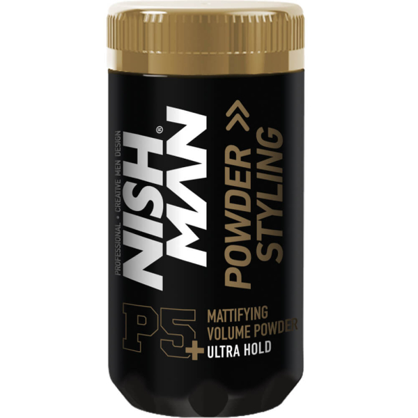 Nishman Powder Styling P5+ Ultra Hold Puder do stylizacji włosów dla mężczyzn, ultra mocny 20g