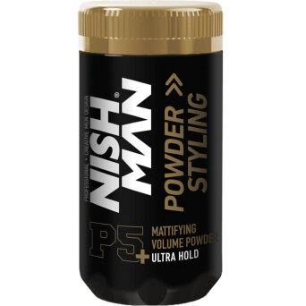 Nishman Powder Styling P5+ Ultra Hold Puder do stylizacji włosów dla mężczyzn, ultra mocny 20g