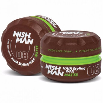 Nishman Styling Wax 08 Matte matowa pomada o średnim utrwaleniu do każdego rodzaju włosów o zapachu wanilii 150ml