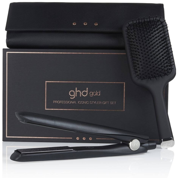 GHD zestaw GOLD prostownica oraz szczotka do rozczesywania włosów