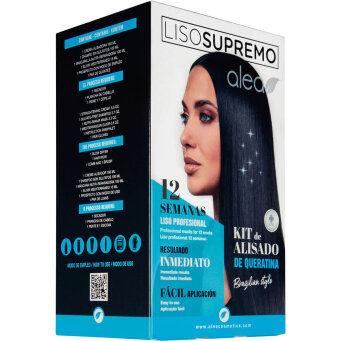 Alea Liso Supremo Zestaw do keratynowego prostowania włosów szampon, maska, krem, eliksir + akcesoria