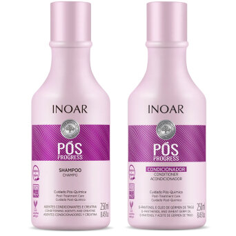 Inoar Pos Progress Duo Pack zestaw po keratynowym prostowaniu włosów 2x250ml