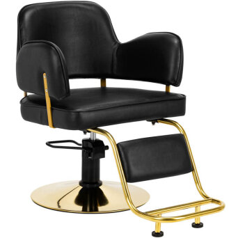 Hair System Linz Fotel fryzjerski złoto-czarny dostępny w 48h