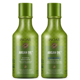 Inoar Argan Oil, szampon i odżywka po keratynowym prostowaniu włosów 2 x 250ml