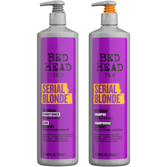 Tigi Bed Head Serial Blonde - zestaw odbudowujący włosy blond i farbowane szampon 970ml i odżywka 970ml