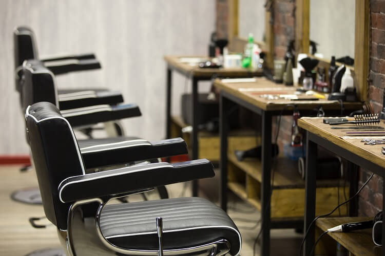 salon fryzjerski w stylu industrialnym