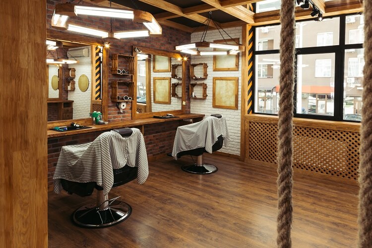 salon fryzjerski w stylu loft