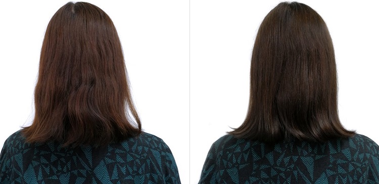 tonowanie włosów przed i po